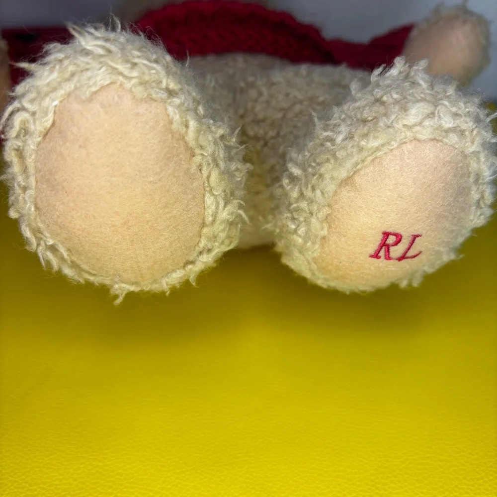 Ralph Lauren Red Sweater Teddy Bear Vintage‎